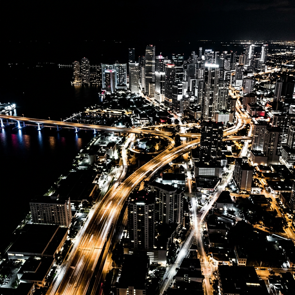 Increase contrast for dramatic night drone scene