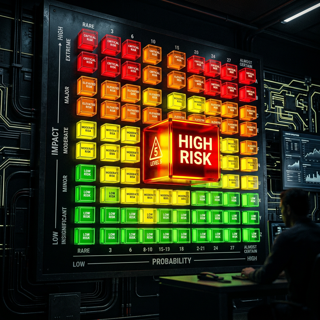 Increase contrast on glowing cube risk grid