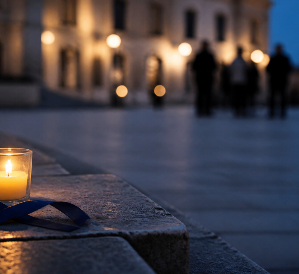 Memorial candle symbolizing global vigilance against antisemitism